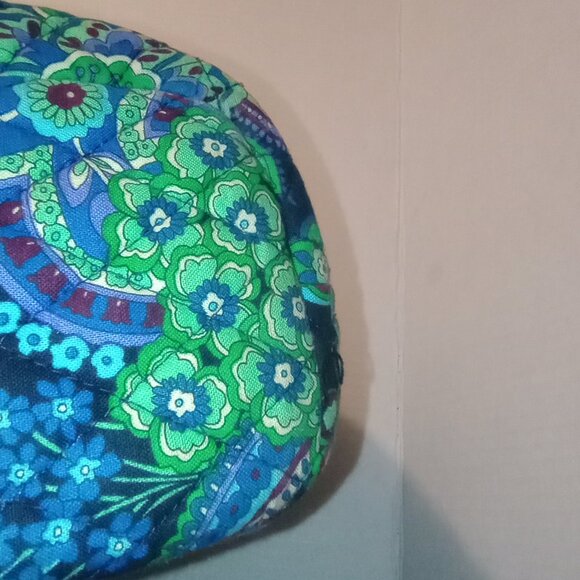 VERA BRADLEY BLUE RAPSODY ALICE PURSE, KISS LOCK, BLUE/GREEN PATTERN - Picture 16 of 16